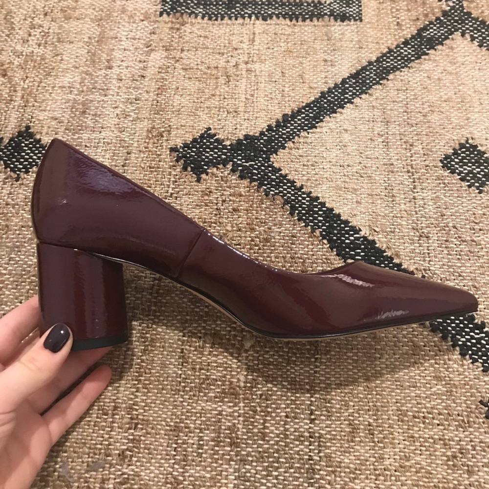 ZARA BURGUNDY HEELS NEVER WORN